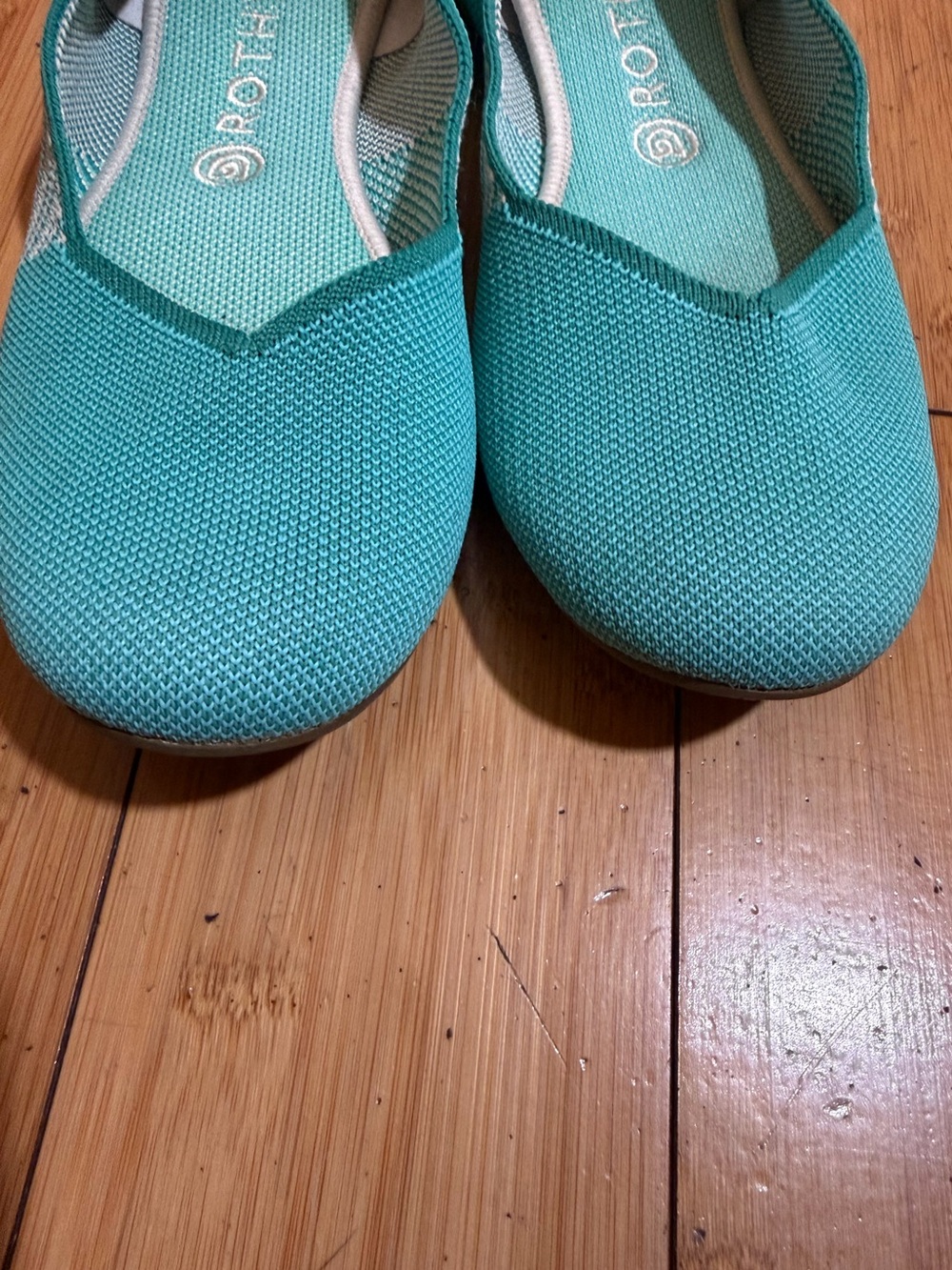 Rothy’s RETIRED COLOR Calypso Teal Ballet Flat Size 11 - Picture 3 of 16